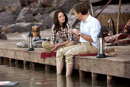 Emily Blunt and Ewan McGregor in Salmon Fishing in the Yemen movie